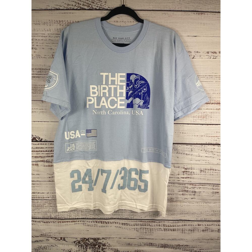 The Birth Place Shirt Men's Large North Carolina USA Graphic 24/7/365 New